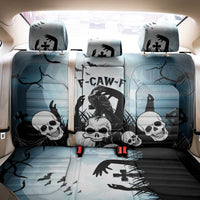 Funny Halloween F’Caw Raven Back Car Seat Cover Black Bird Crow With Skulls - Wonder Print Shop