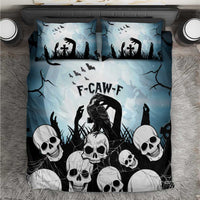 Funny Halloween F’Caw Raven Bedding Set Black Bird Crow With Skulls - Wonder Print Shop