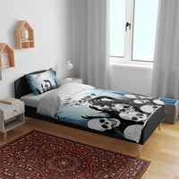 Funny Halloween F’Caw Raven Bedding Set Black Bird Crow With Skulls - Wonder Print Shop
