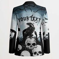 Personalized Funny Halloween F’Caw Raven Blazer Black Bird Crow With Skulls - Wonder Print Shop