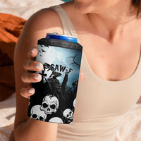 Personalized Funny Halloween F’Caw Raven 4 in 1 Can Cooler Tumbler Black Bird Crow With Skulls - Wonder Print Shop