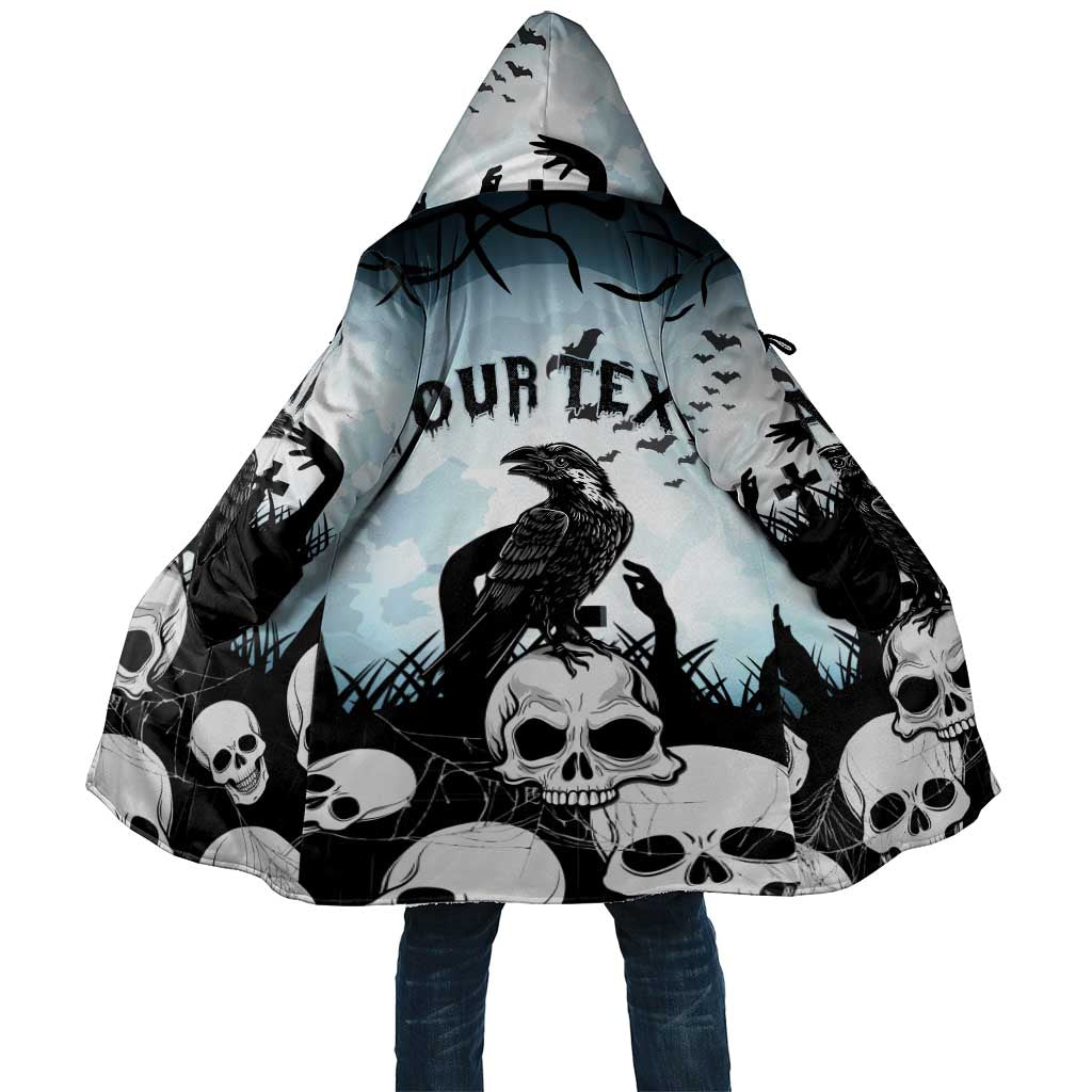 Personalized Funny Halloween F’Caw Raven Cloak Black Bird Crow With Skulls - Wonder Print Shop