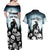 Personalized Funny Halloween F’Caw Raven Couples Matching Off Shoulder Maxi Dress and Hawaiian Shirt Black Bird Crow With Skulls - Wonder Print Shop