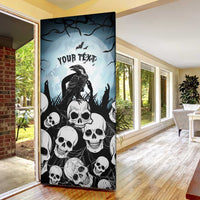 Personalized Funny Halloween F’Caw Raven Door Cover Black Bird Crow With Skulls - Wonder Print Shop