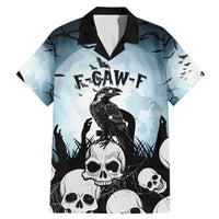 Personalized Funny Halloween F’Caw Raven Family Matching Mermaid Dress and Hawaiian Shirt Black Bird Crow With Skulls - Wonder Print Shop