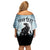 Personalized Funny Halloween F’Caw Raven Family Matching Off Shoulder Short Dress and Hawaiian Shirt Black Bird Crow With Skulls - Wonder Print Shop