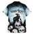 Personalized Funny Halloween F’Caw Raven Family Matching Short Sleeve Bodycon Dress and Hawaiian Shirt Black Bird Crow With Skulls - Wonder Print Shop