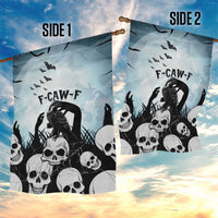Funny Halloween F’Caw Raven Garden Flag Black Bird Crow With Skulls - Wonder Print Shop