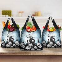 Funny Halloween F’Caw Raven Grocery Bag Black Bird Crow With Skulls - Wonder Print Shop