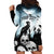 Personalized Funny Halloween F’Caw Raven Hoodie Dress Black Bird Crow With Skulls - Wonder Print Shop