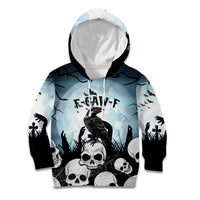 Personalized Funny Halloween F’Caw Raven Kid Hoodie Black Bird Crow With Skulls - Wonder Print Shop