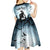 Personalized Funny Halloween F’Caw Raven Kid Short Sleeve Dress Black Bird Crow With Skulls - Wonder Print Shop