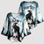 Personalized Funny Halloween F’Caw Raven Kimono Sleeve Blouse Black Bird Crow With Skulls - Wonder Print Shop