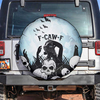 Funny Halloween F’Caw Raven Spare Tire Cover Black Bird Crow With Skulls - Wonder Print Shop