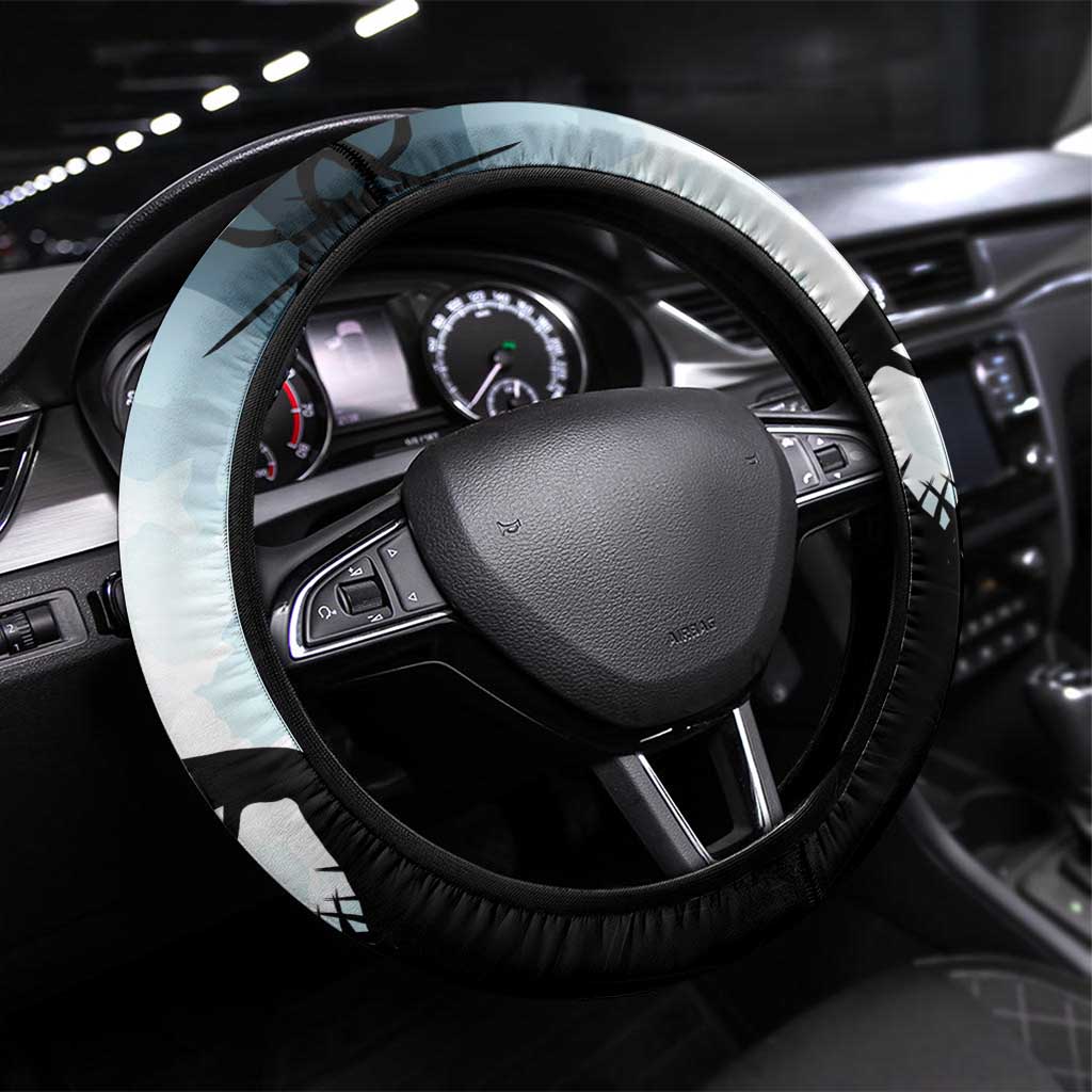 Funny Halloween F’Caw Raven Steering Wheel Cover Black Bird Crow With Skulls - Wonder Print Shop