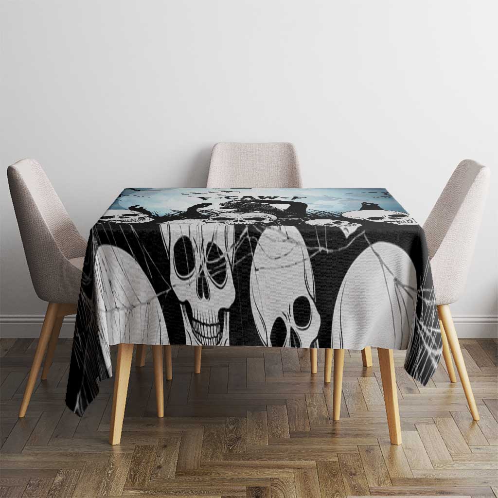Funny Halloween F’Caw Raven Tablecloth Black Bird Crow With Skulls - Wonder Print Shop