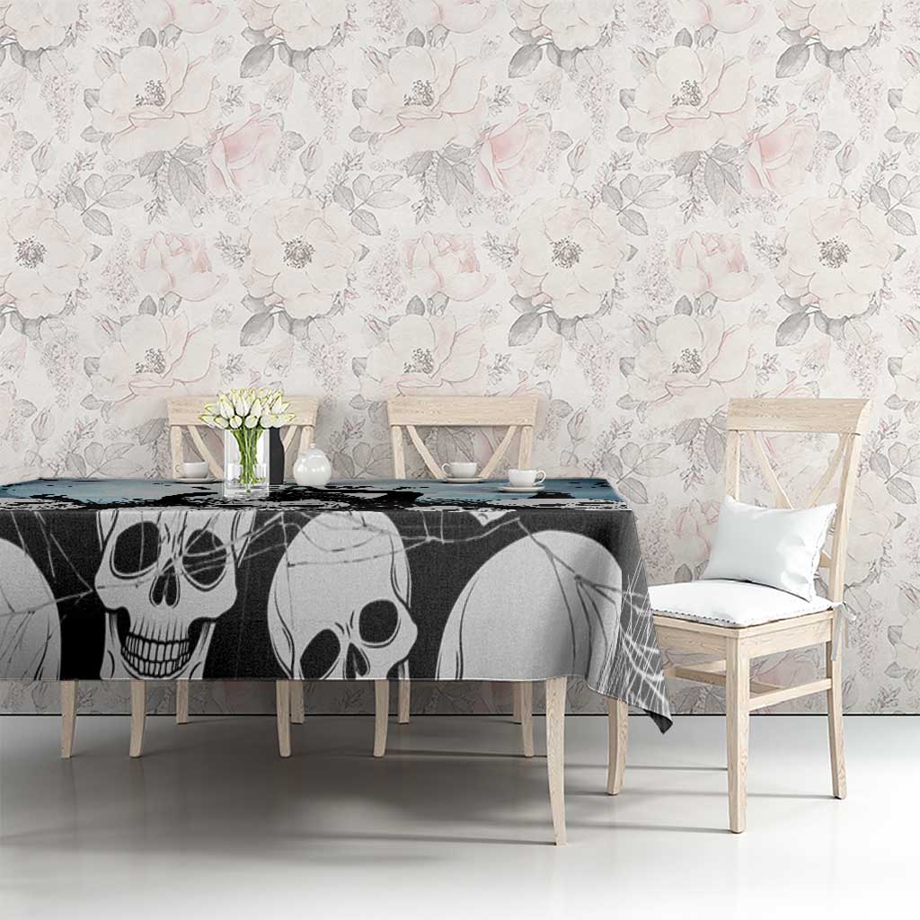 Funny Halloween F’Caw Raven Tablecloth Black Bird Crow With Skulls - Wonder Print Shop