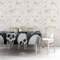 Funny Halloween F’Caw Raven Tablecloth Black Bird Crow With Skulls - Wonder Print Shop