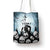 Funny Halloween F’Caw Raven Tote Bag Black Bird Crow With Skulls - Wonder Print Shop