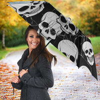 Funny Halloween F’Caw Raven Umbrella Black Bird Crow With Skulls - Wonder Print Shop