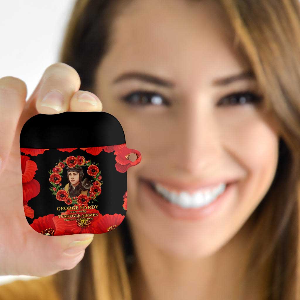 George Hardy Tuskegee Memorial AirPods Case Red Tail Pilots Legacy of Courage - Wonder Print Shop