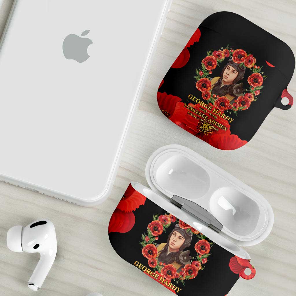 George Hardy Tuskegee Memorial AirPods Case Red Tail Pilots Legacy of Courage - Wonder Print Shop