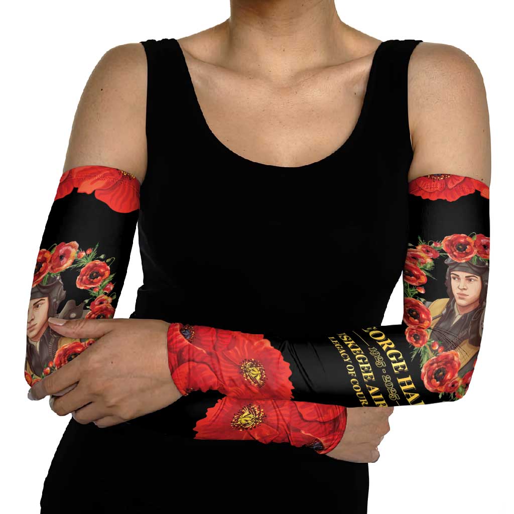 George Hardy Tuskegee Memorial Arm Sleeves Red Tail Pilots Legacy of Courage - Wonder Print Shop