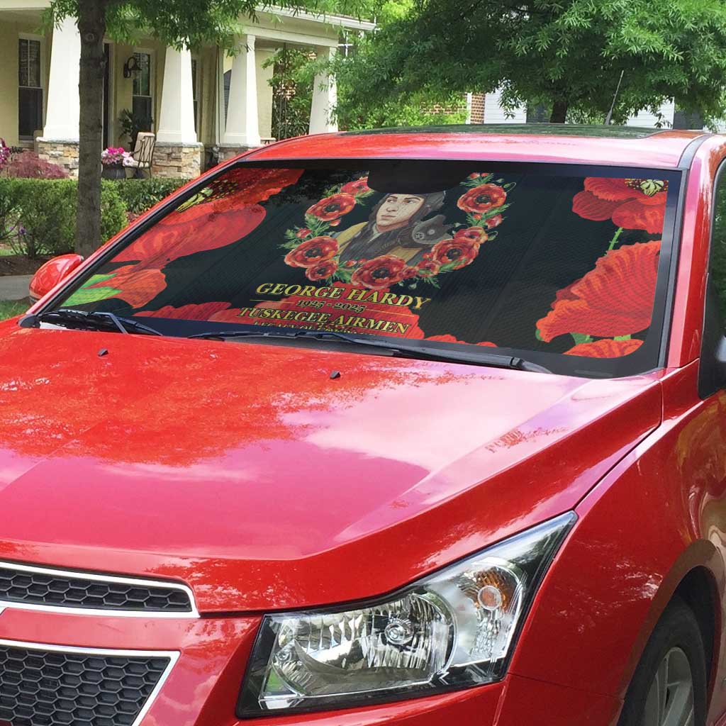 George Hardy Tuskegee Memorial Auto Sun Shade Red Tail Pilots Legacy of Courage - Wonder Print Shop