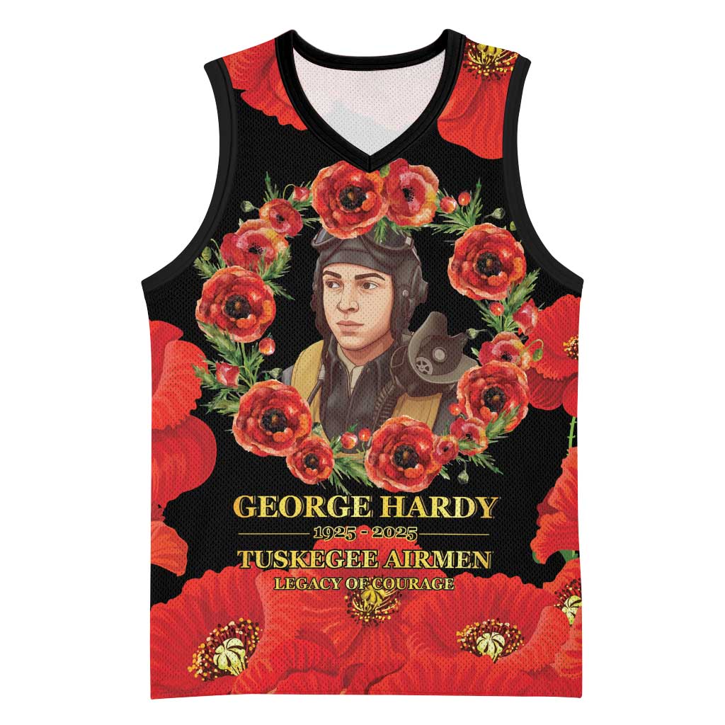 George Hardy Tuskegee Memorial Basketball Jersey Red Tail Pilots Legacy of Courage - Wonder Print Shop