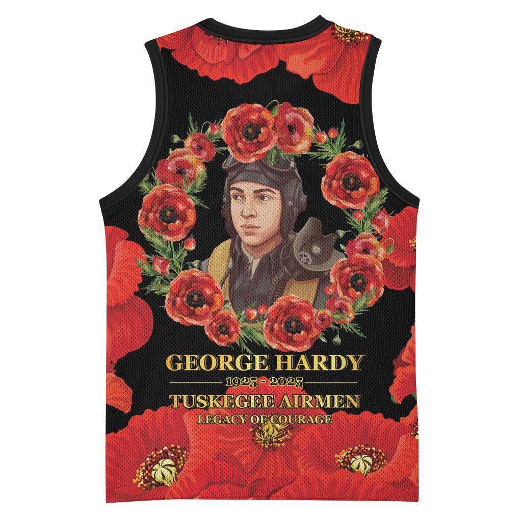 George Hardy Tuskegee Memorial Basketball Jersey Red Tail Pilots Legacy of Courage - Wonder Print Shop