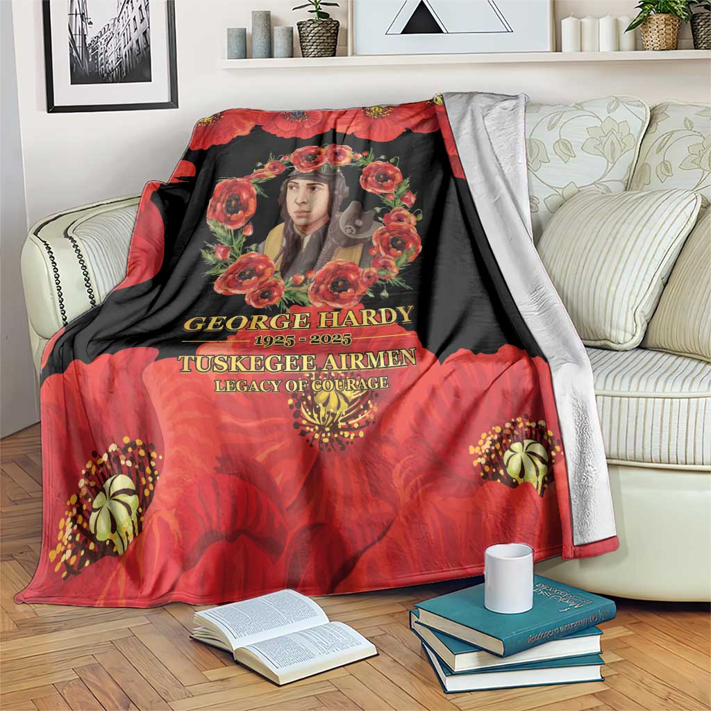 George Hardy Tuskegee Memorial Blanket Red Tail Pilots Legacy of Courage - Wonder Print Shop