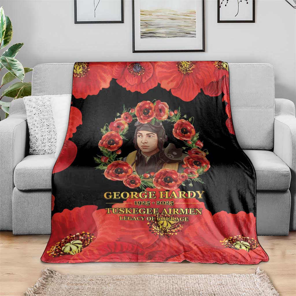 George Hardy Tuskegee Memorial Blanket Red Tail Pilots Legacy of Courage - Wonder Print Shop