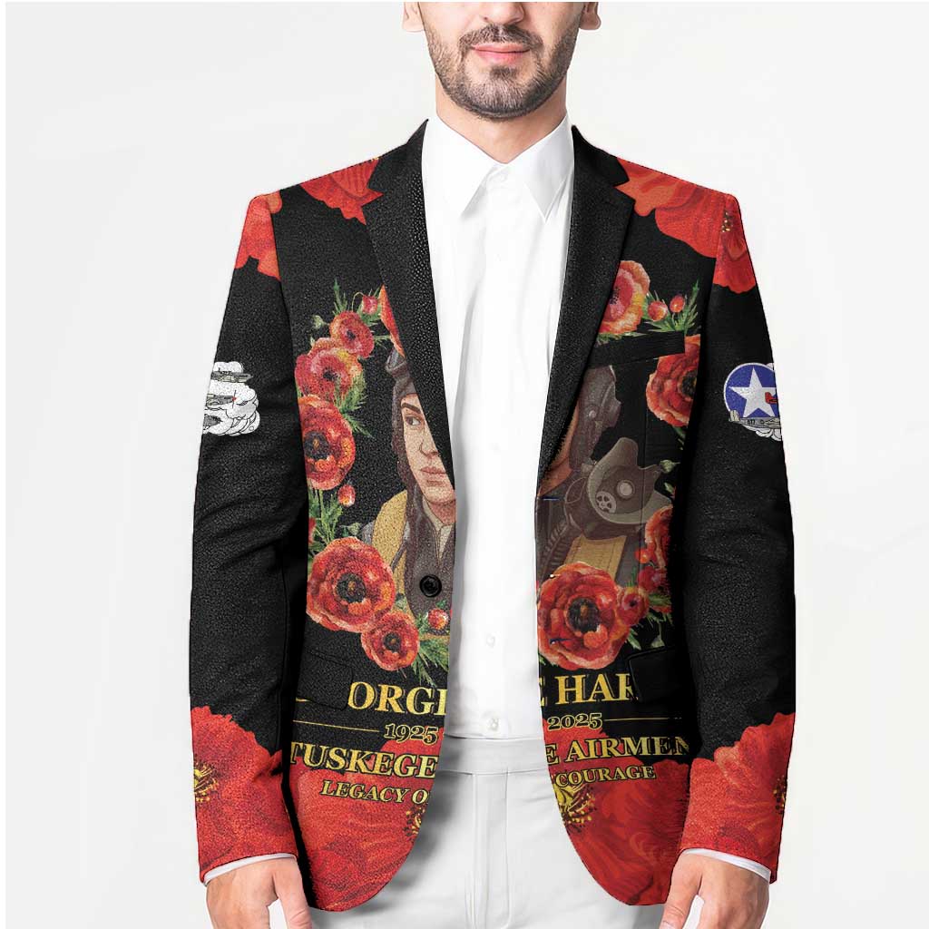 George Hardy Tuskegee Memorial Blazer Red Tail Pilots Legacy of Courage - Wonder Print Shop