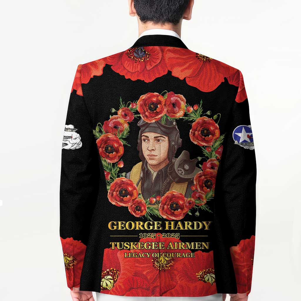 George Hardy Tuskegee Memorial Blazer Red Tail Pilots Legacy of Courage - Wonder Print Shop