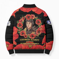 George Hardy Tuskegee Memorial Bomber Puffer Jacket Red Tail Pilots Legacy of Courage - Wonder Print Shop