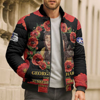 George Hardy Tuskegee Memorial Bomber Puffer Jacket Red Tail Pilots Legacy of Courage - Wonder Print Shop