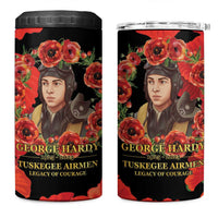 George Hardy Tuskegee Memorial 4 in 1 Can Cooler Tumbler Red Tail Pilots Legacy of Courage - Wonder Print Shop