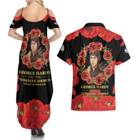 George Hardy Tuskegee Memorial Couples Matching Summer Maxi Dress and Hawaiian Shirt Red Tail Pilots Legacy of Courage - Wonder Print Shop