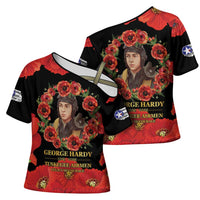 George Hardy Tuskegee Memorial Cross Shoulder Shirt Red Tail Pilots Legacy of Courage - Wonder Print Shop