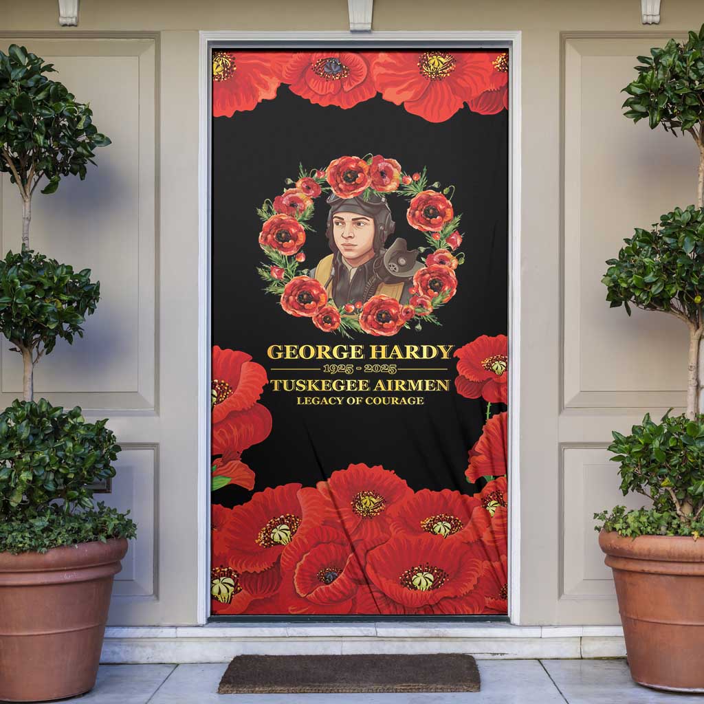 George Hardy Tuskegee Memorial Door Cover Red Tail Pilots Legacy of Courage - Wonder Print Shop
