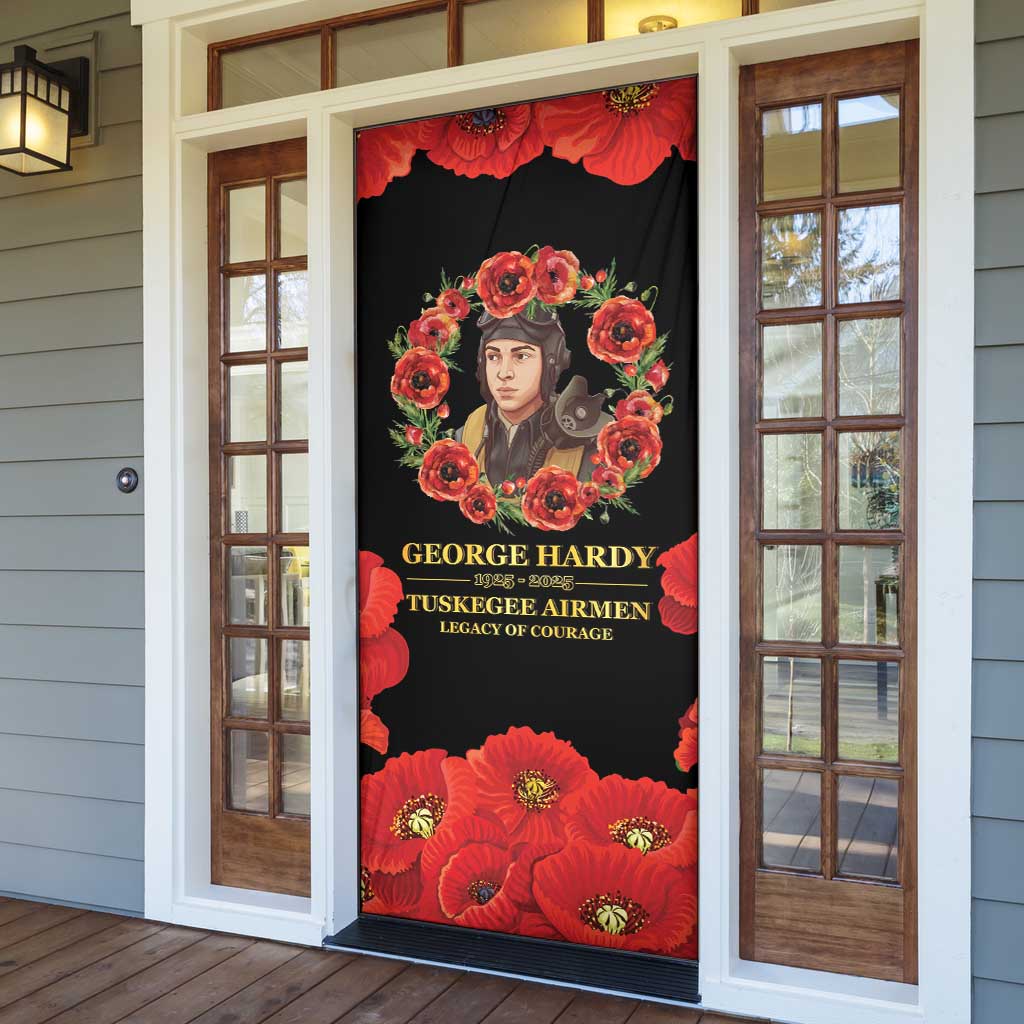 George Hardy Tuskegee Memorial Door Cover Red Tail Pilots Legacy of Courage - Wonder Print Shop