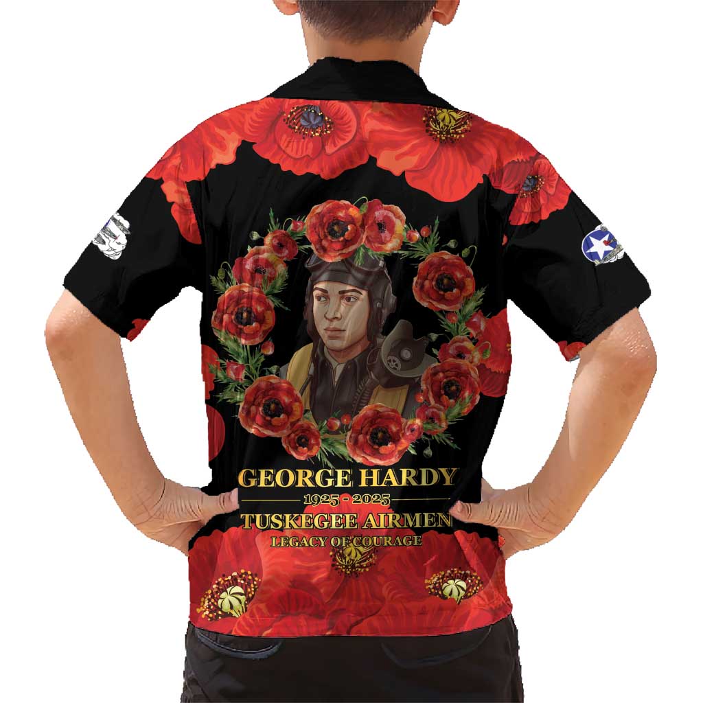 George Hardy Tuskegee Memorial Family Matching Short Sleeve Bodycon Dress and Hawaiian Shirt Red Tail Pilots Legacy of Courage - Wonder Print Shop