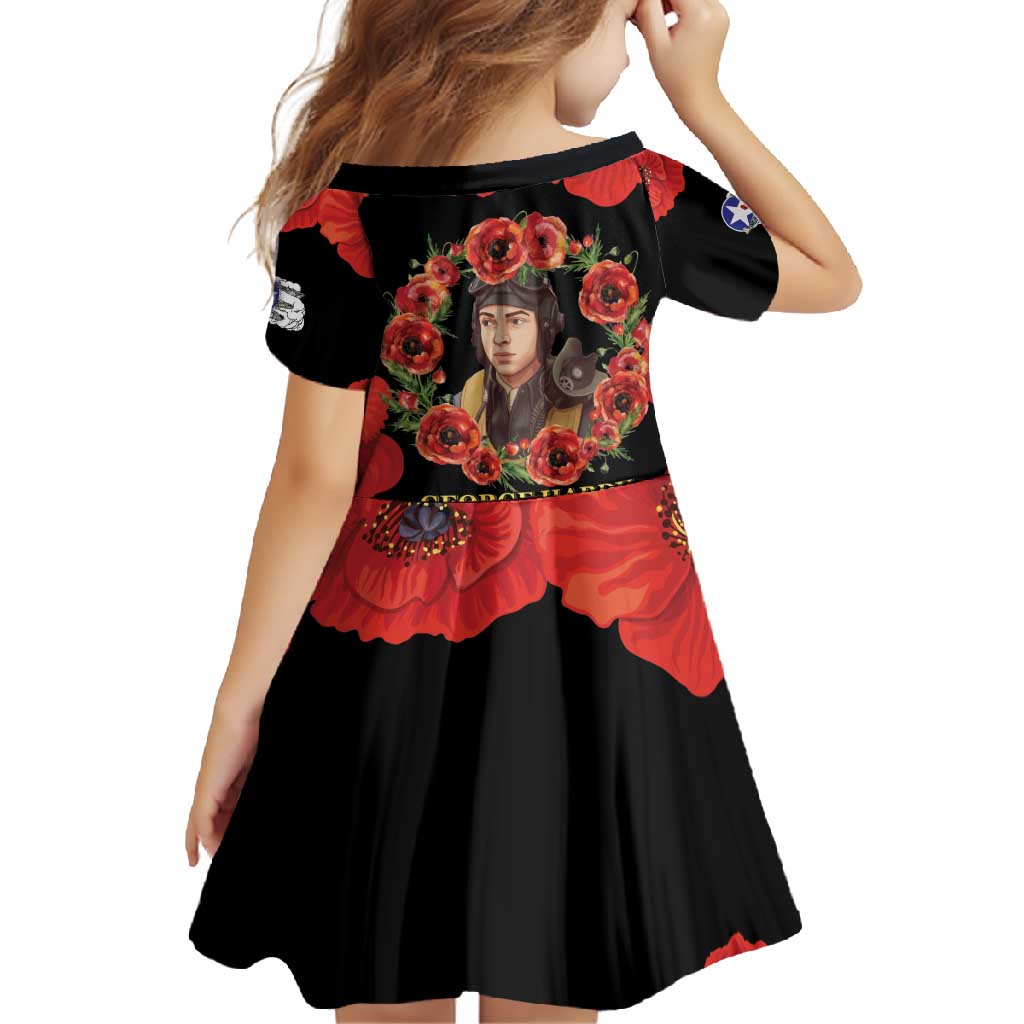 George Hardy Tuskegee Memorial Family Matching Short Sleeve Bodycon Dress and Hawaiian Shirt Red Tail Pilots Legacy of Courage - Wonder Print Shop