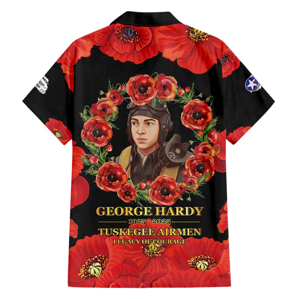 George Hardy Tuskegee Memorial Family Matching Short Sleeve Bodycon Dress and Hawaiian Shirt Red Tail Pilots Legacy of Courage - Wonder Print Shop