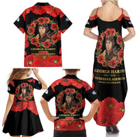 George Hardy Tuskegee Memorial Family Matching Summer Maxi Dress and Hawaiian Shirt Red Tail Pilots Legacy of Courage - Wonder Print Shop