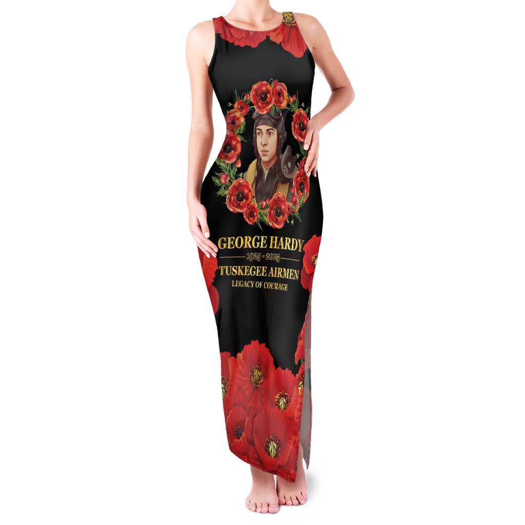 George Hardy Tuskegee Memorial Family Matching Tank Maxi Dress and Hawaiian Shirt Red Tail Pilots Legacy of Courage - Wonder Print Shop