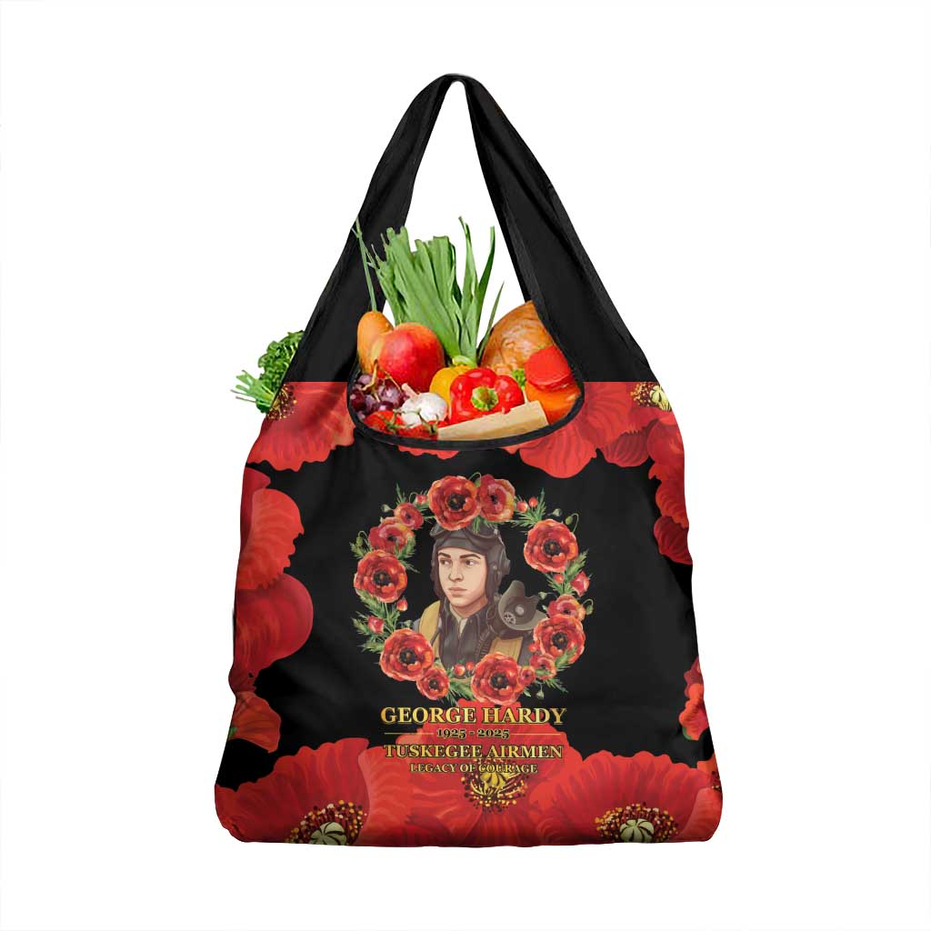 George Hardy Tuskegee Memorial Grocery Bag Red Tail Pilots Legacy of Courage - Wonder Print Shop