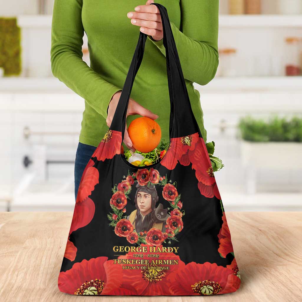 George Hardy Tuskegee Memorial Grocery Bag Red Tail Pilots Legacy of Courage - Wonder Print Shop
