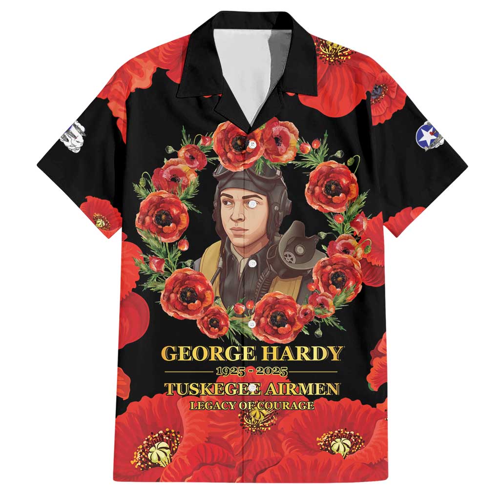 George Hardy Tuskegee Memorial Hawaiian Shirt Red Tail Pilots Legacy of Courage - Wonder Print Shop
