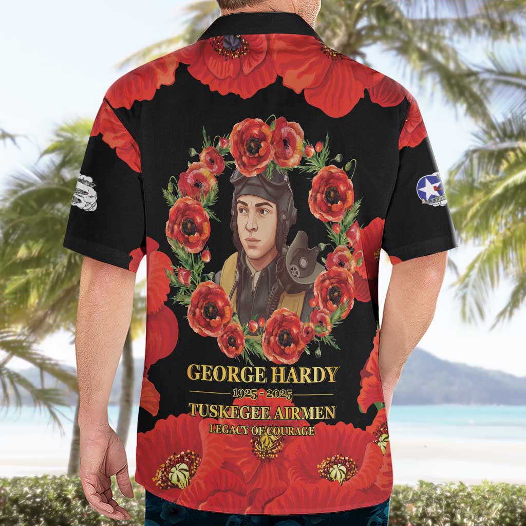 George Hardy Tuskegee Memorial Hawaiian Shirt Red Tail Pilots Legacy of Courage - Wonder Print Shop